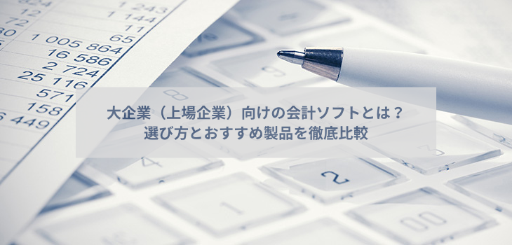 大企業・上場企業に最適な会計ソフト６選を比較！選び方も解説