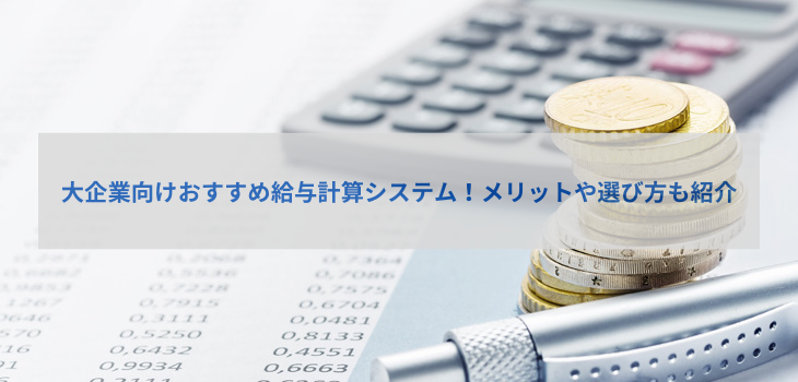 大企業向け給与計算システム６選！メリットや選び方も紹介