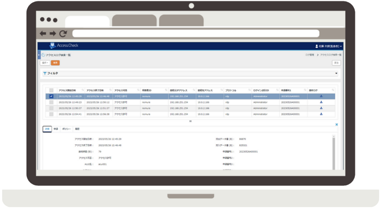 SecureCube Access Check_利用画面サンプル1