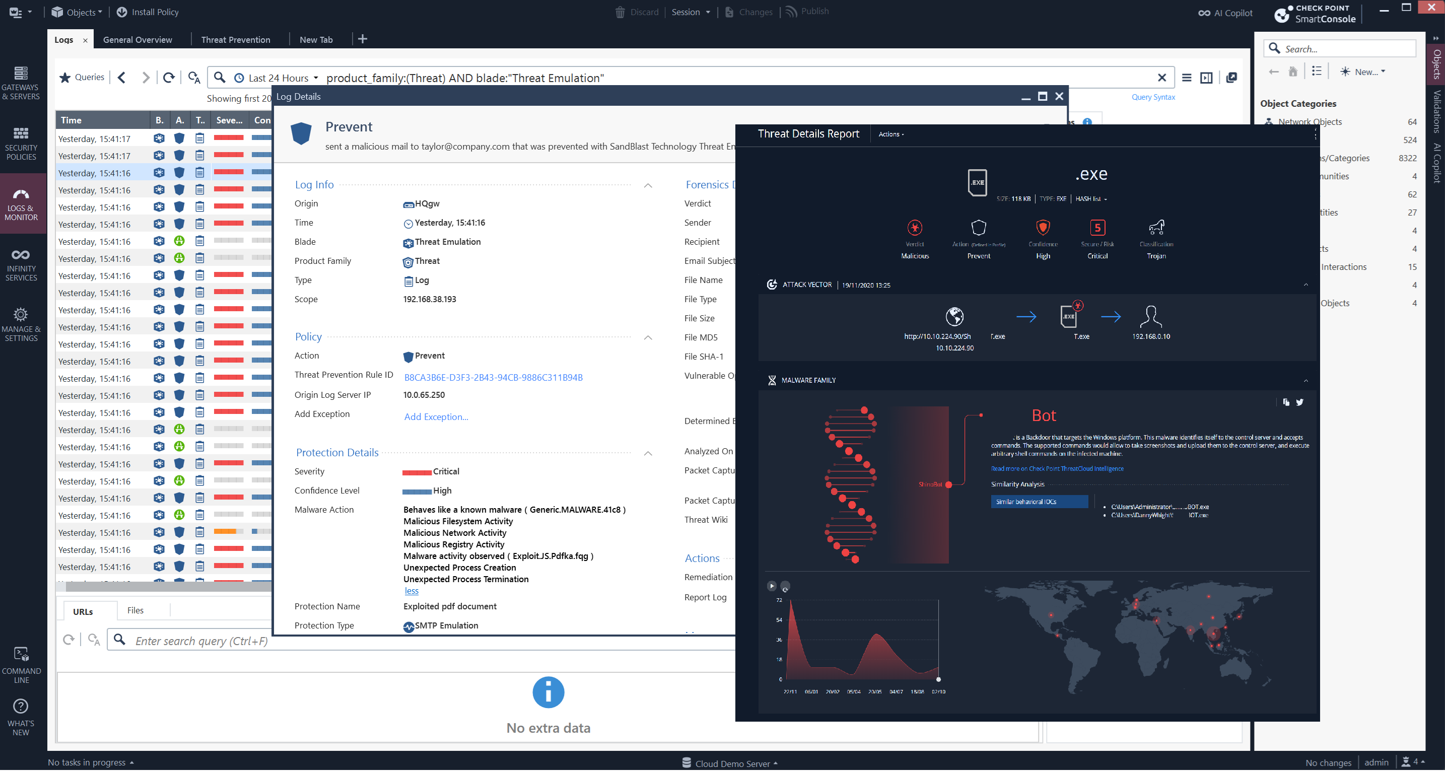 Check Point SandBlast TE_利用画面サンプル1