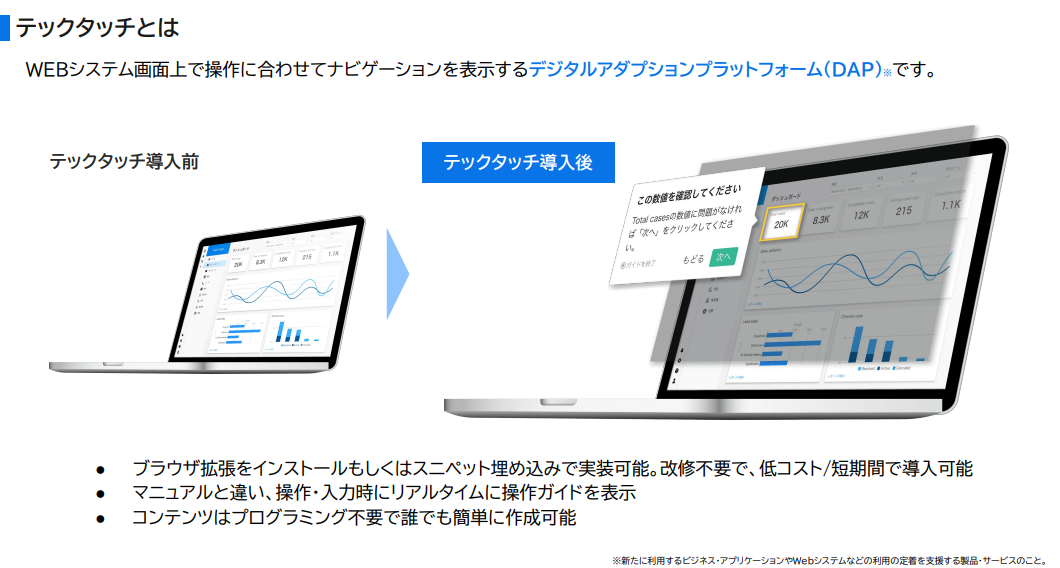 テックタッチ_利用画面サンプル1
