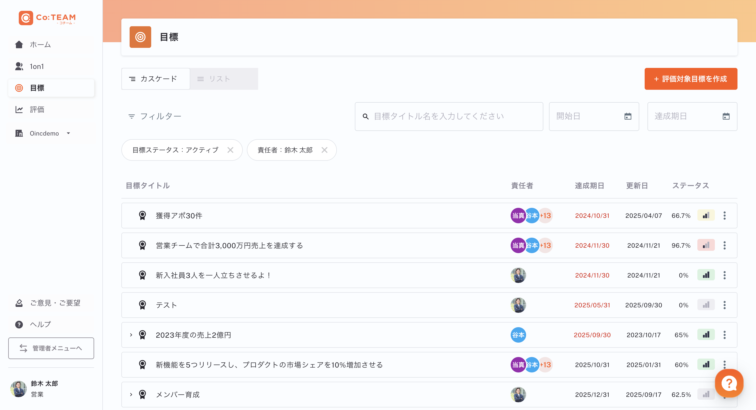 Co:TEAM（コチーム）_利用画面サンプル1
