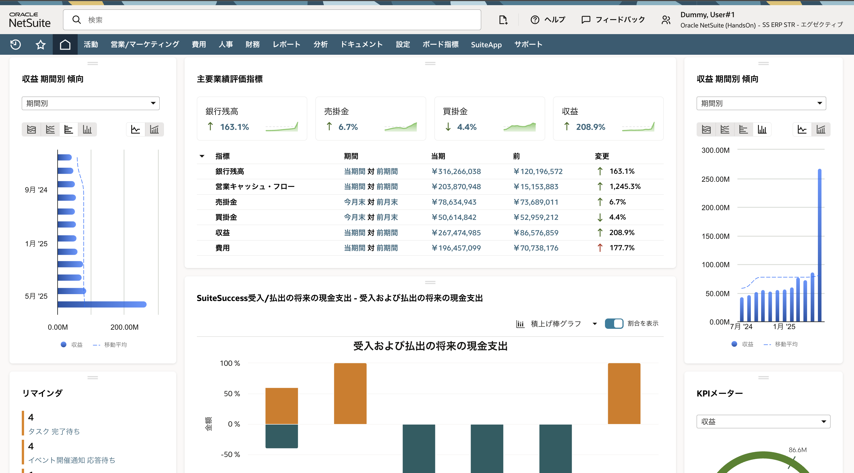 Oracle NetSuite_利用画面サンプル1
